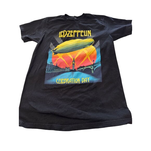 Led Zeppelin Celebration Day T-Shirt Mythgem Ltd 2018 Black Medium M 100% Cotton - Picture 1 of 6